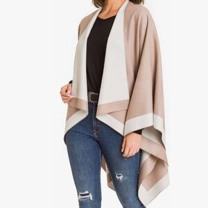 Women's Shawl Wrap Poncho Cardigan Sweater Open Front